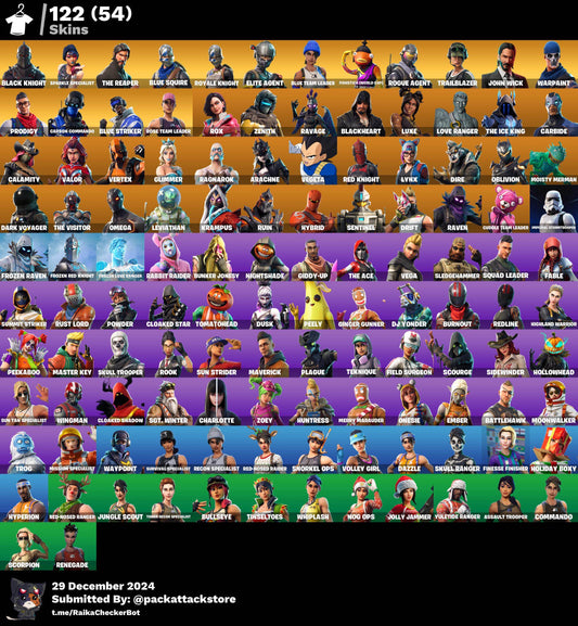 Fortnite Account - Black Knight, OG STW, Sparkle Specialist, John Wick | 122 Skins
