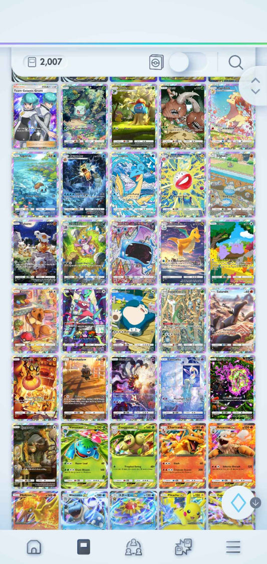 Pokémon TCG Pocket: LvL. 32 | 2000+ Cards | 2 Crowns Cards + 10 Immersive Cards | Dialga & Charizard Crown EX | Charizard, Pikachu, Mew, Celebi, Palkia Immersive