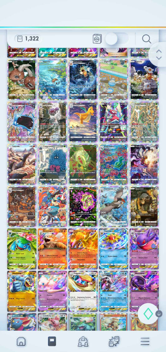 Pokémon TCG Pocket: Lvl. 23 | 1300+ Cards | 3 Crown Cards + 4 Immersive Cards | Mew and 2 x Dialga Crown EX | Charizard and Palkia Immersive EX | 2 x Darkrai EX