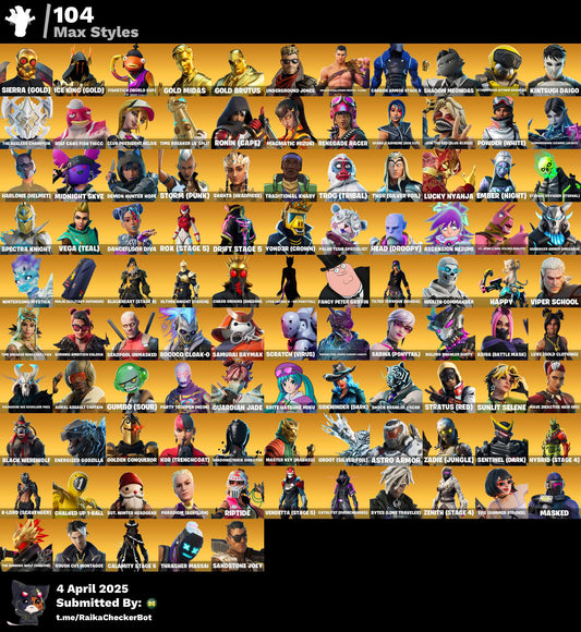 Fortnite Account - Polo Prodigy, Chun Li, Modena Icon, Reflex, Unchained Ramirez | 463 Skins