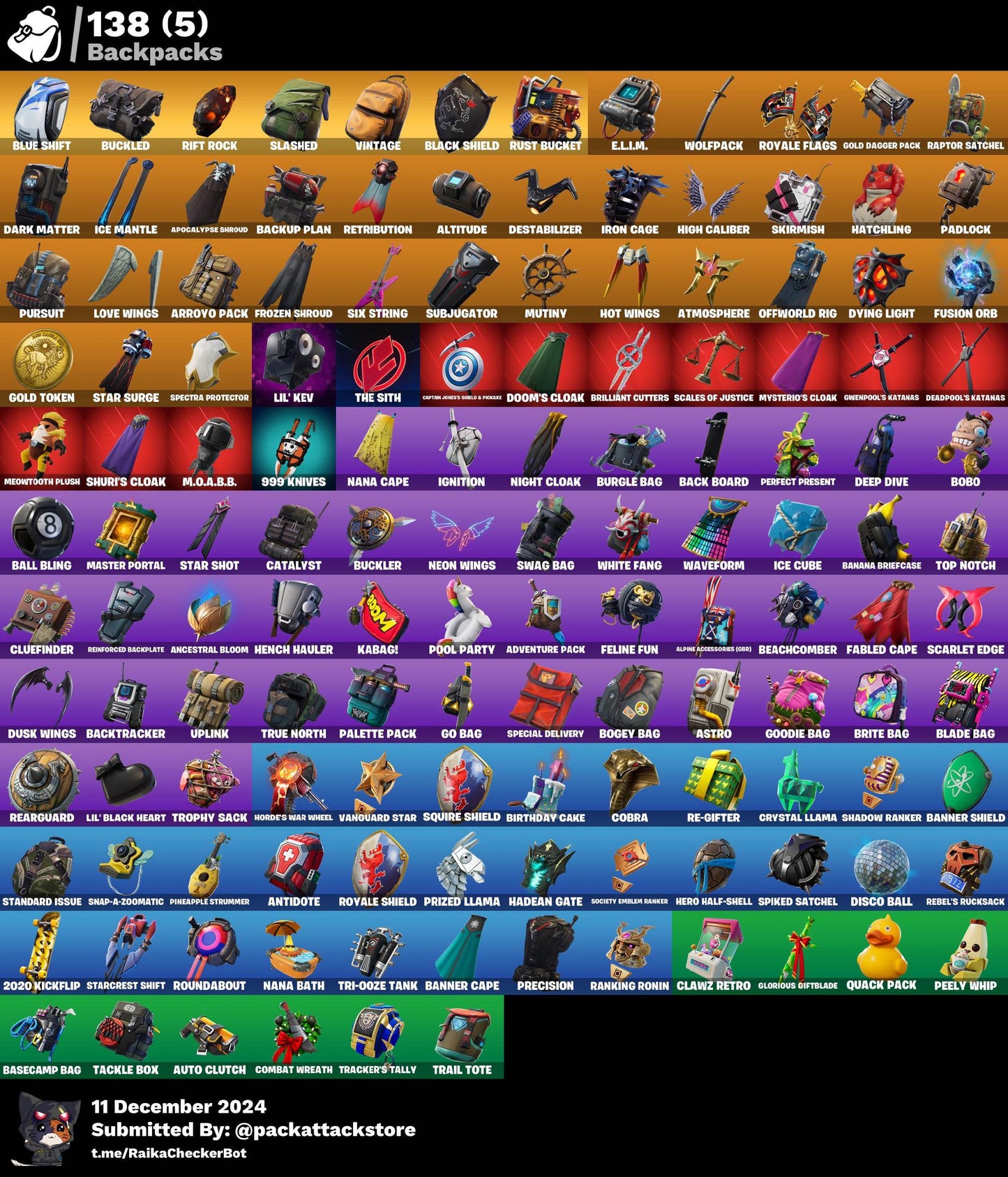 Fortnite Account - OG Renegade Raider, Black Knight, Mako | 135 Skins