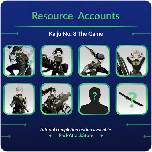 Kaiju No. 8 + Narumi + 2 SSR You select + 1-3 Random SSR Weapons + Tutorial Only