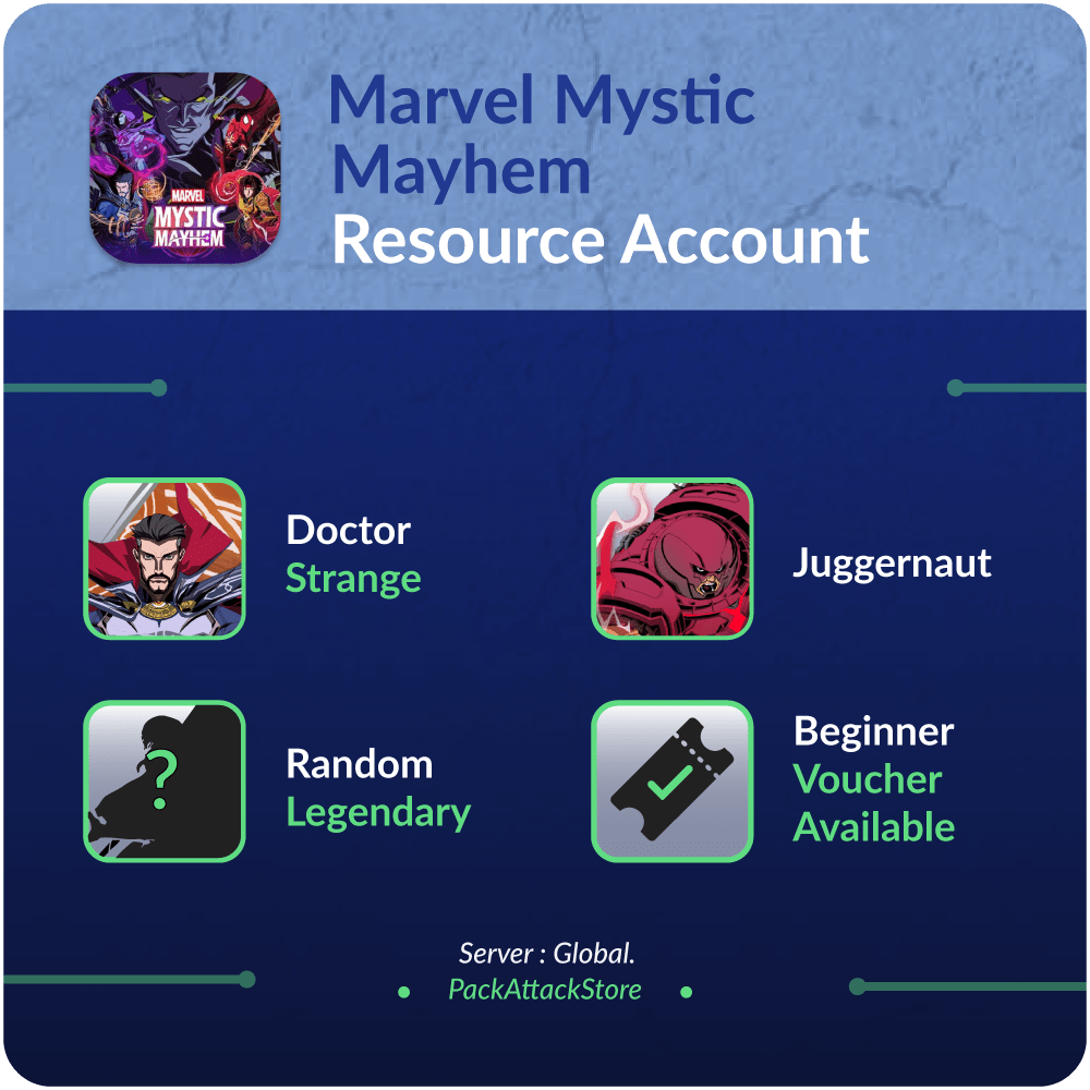 Doctor Strange + Juggernaut + Random Legendary + Beginner Voucher Available