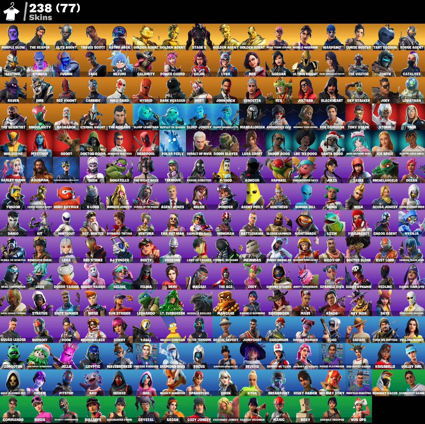 OG Skull Trooper (Purple Skull) | OG STW | Travis Scott | Astro Jack | The Reaper | Take the L | 238 Skins - Fortnite Account