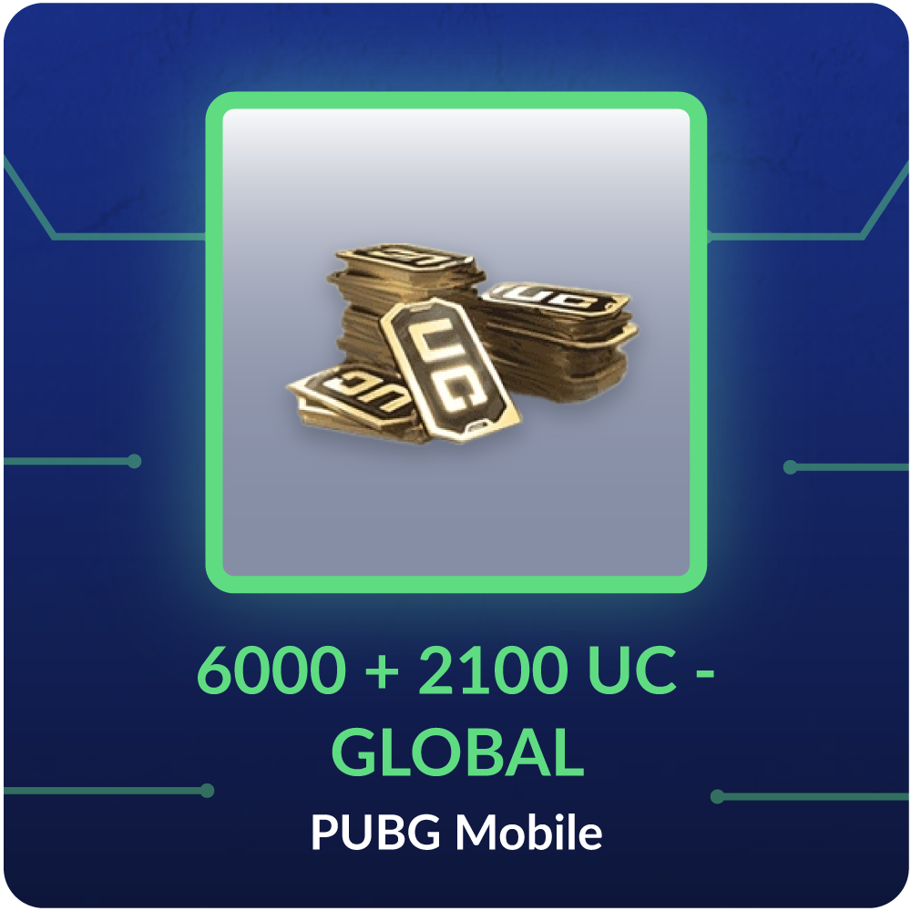 6000 + 2100 UC - UC PUBGM - GLOBAL