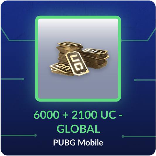 6000 + 2100 UC - UC PUBGM - GLOBAL