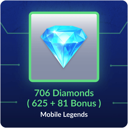 706 Diamonds ( 625 + 81 Bonus ) - Mobile Legends Global - exc ID, MY, PH, RU, SG-LK
