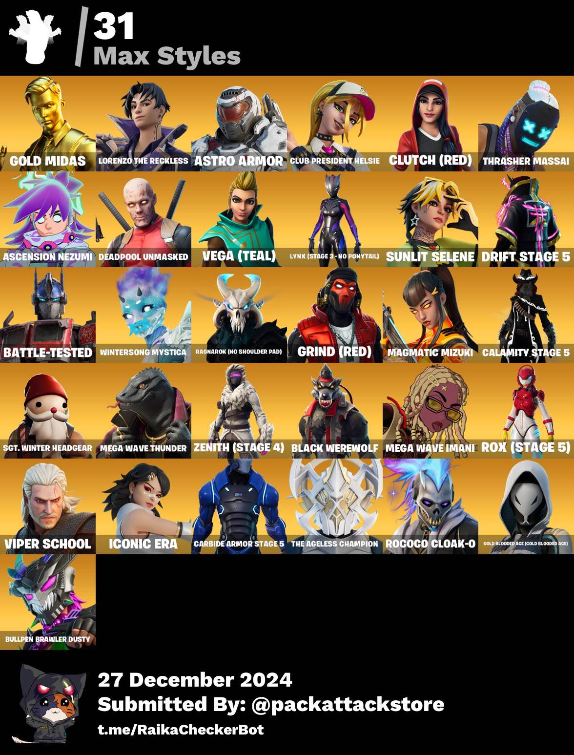 Fortnite Account - 80 Skins | Travis Scott, The Reaper, Elite Agent, Mako, Sentinel