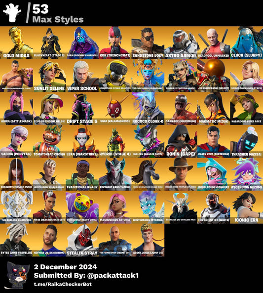 Fortnite Account - 226 Skins | Galaxy Scout, Kratos, Surf Strider, Glow